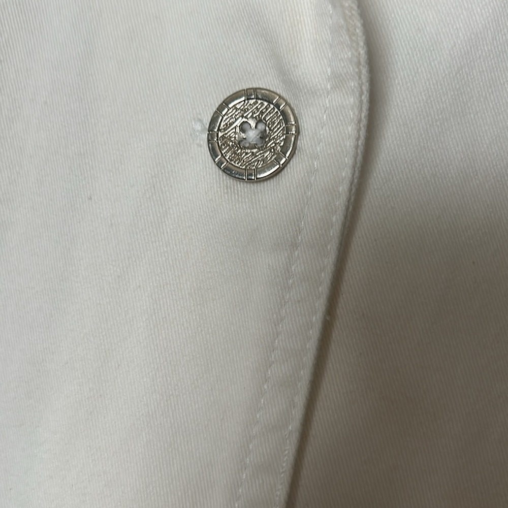 White Utility Jacket With Lightweight Fabric And … - image 4
